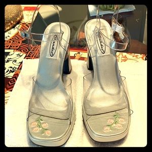 Clear & Silver Heels